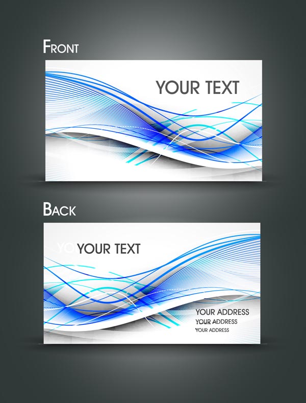 free vector Gorgeous dynamic flow line card vector